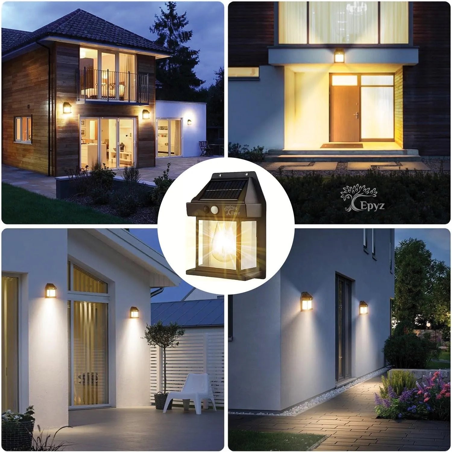 Solar Wall Motion Sensor Black Light