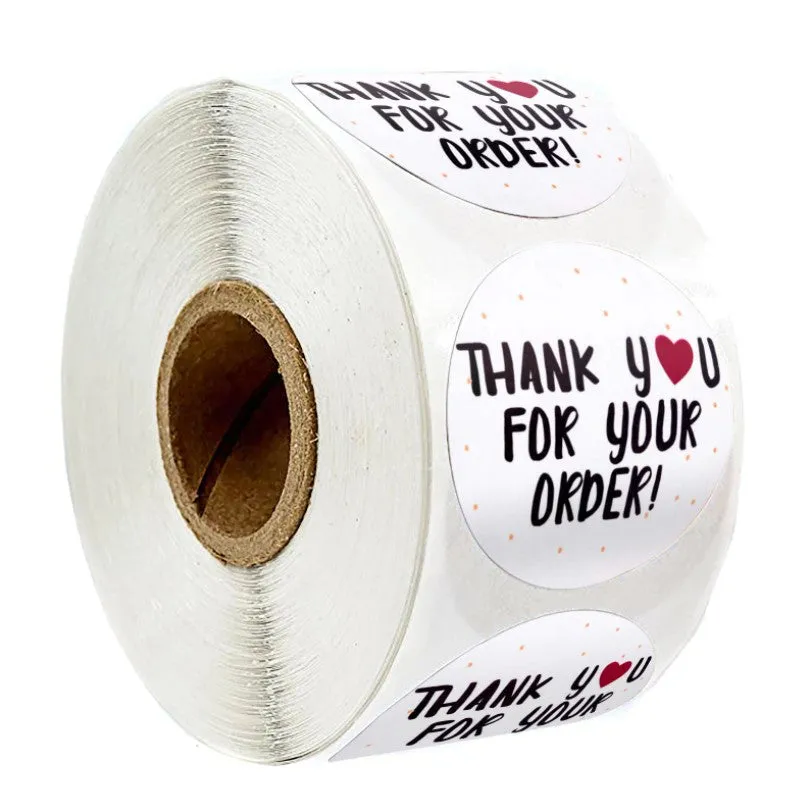 Stickers Roll - Thank You Label - Set of 500 - 1.5 INC