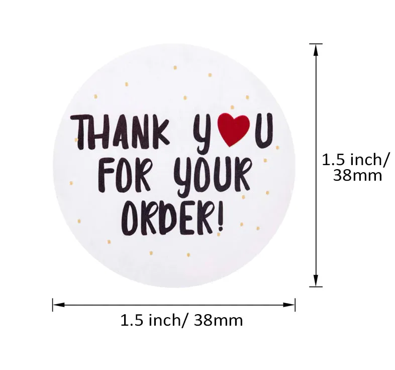Stickers Roll - Thank You Label - Set of 500 - 1.5 INC