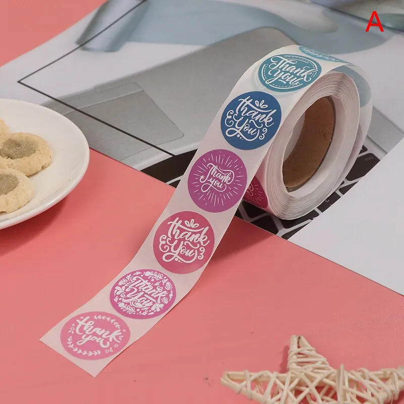 Stickers Roll - Thank You Label - Set of 500 - 1.5 INC