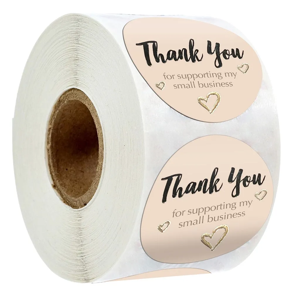 Stickers Roll - Thank You Label - Set of 500 - 1.5 INC