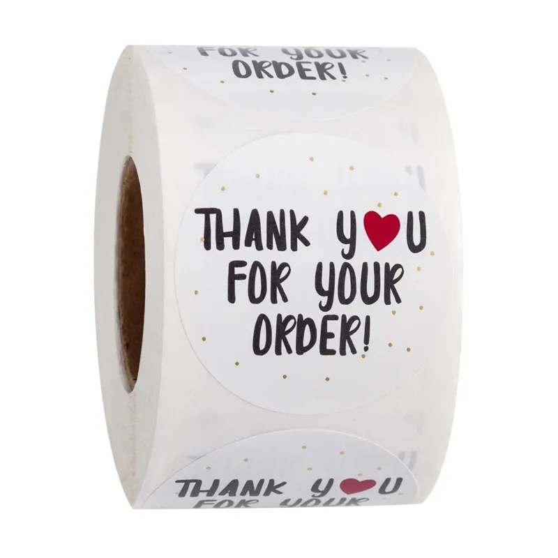 Stickers Roll - Thank You Label - Set of 500 - 1.5 INC