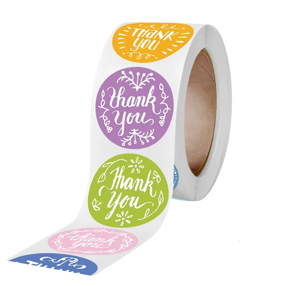 Stickers Roll - Thank You Label - Set of 500 - 1.5 INC