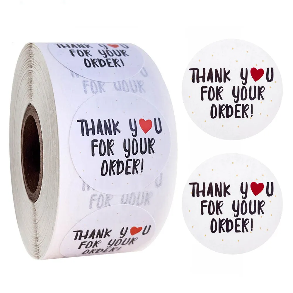 Stickers Roll - Thank You Label - Set of 500 - 1.5 INC