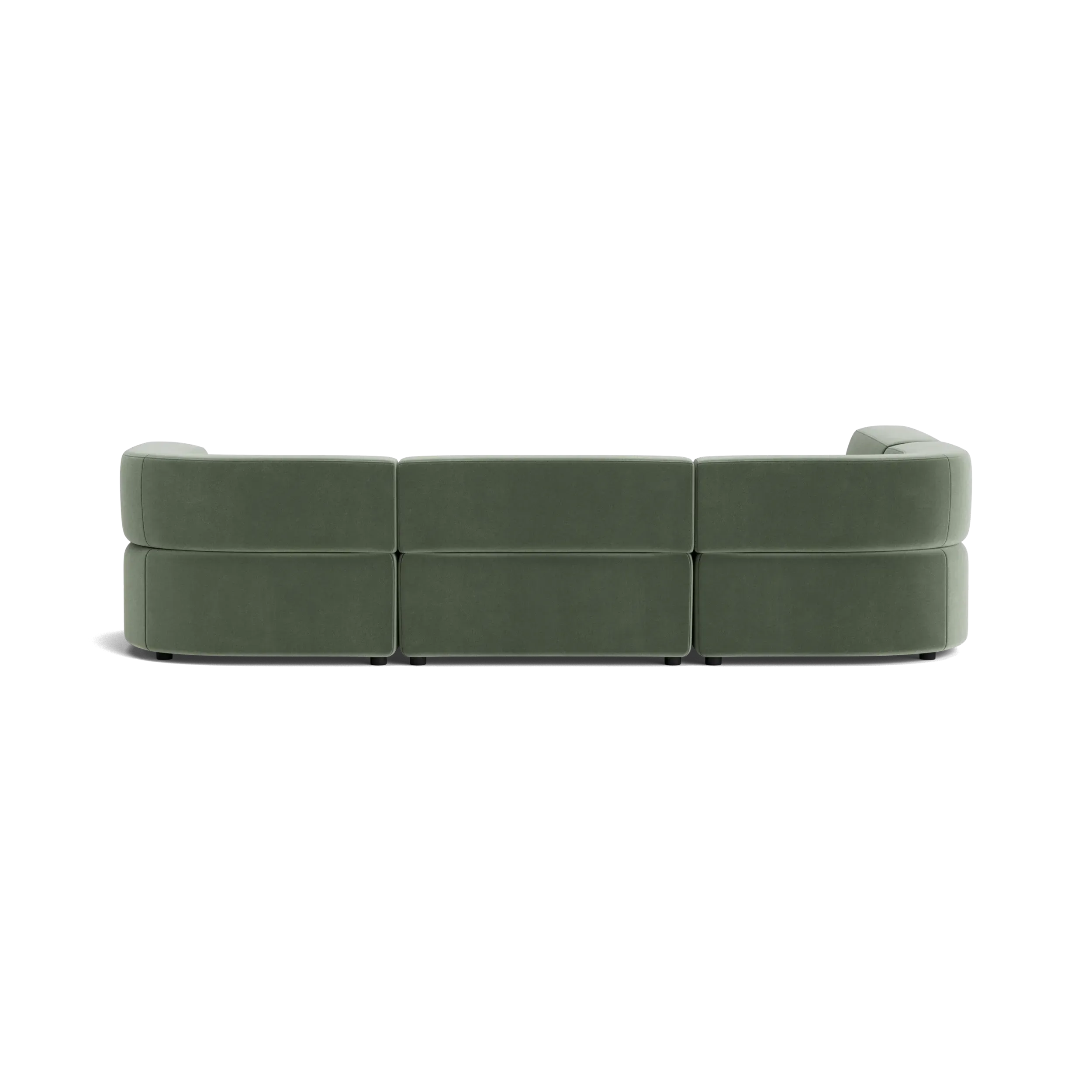 Stretch 4 Seater Open Chaise Sofa - Opal Ocean