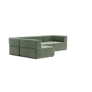 Stretch 4 Seater Open Chaise Sofa - Opal Ocean