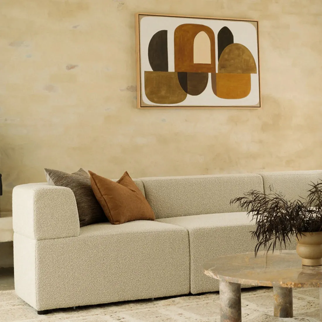 Stretch Closed Angle Sofa - Copenhagen Grey