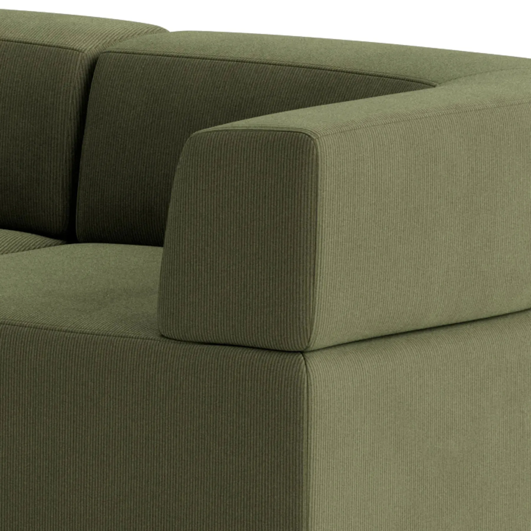 Stretch Closed Angle Sofa - Corduroy Forest