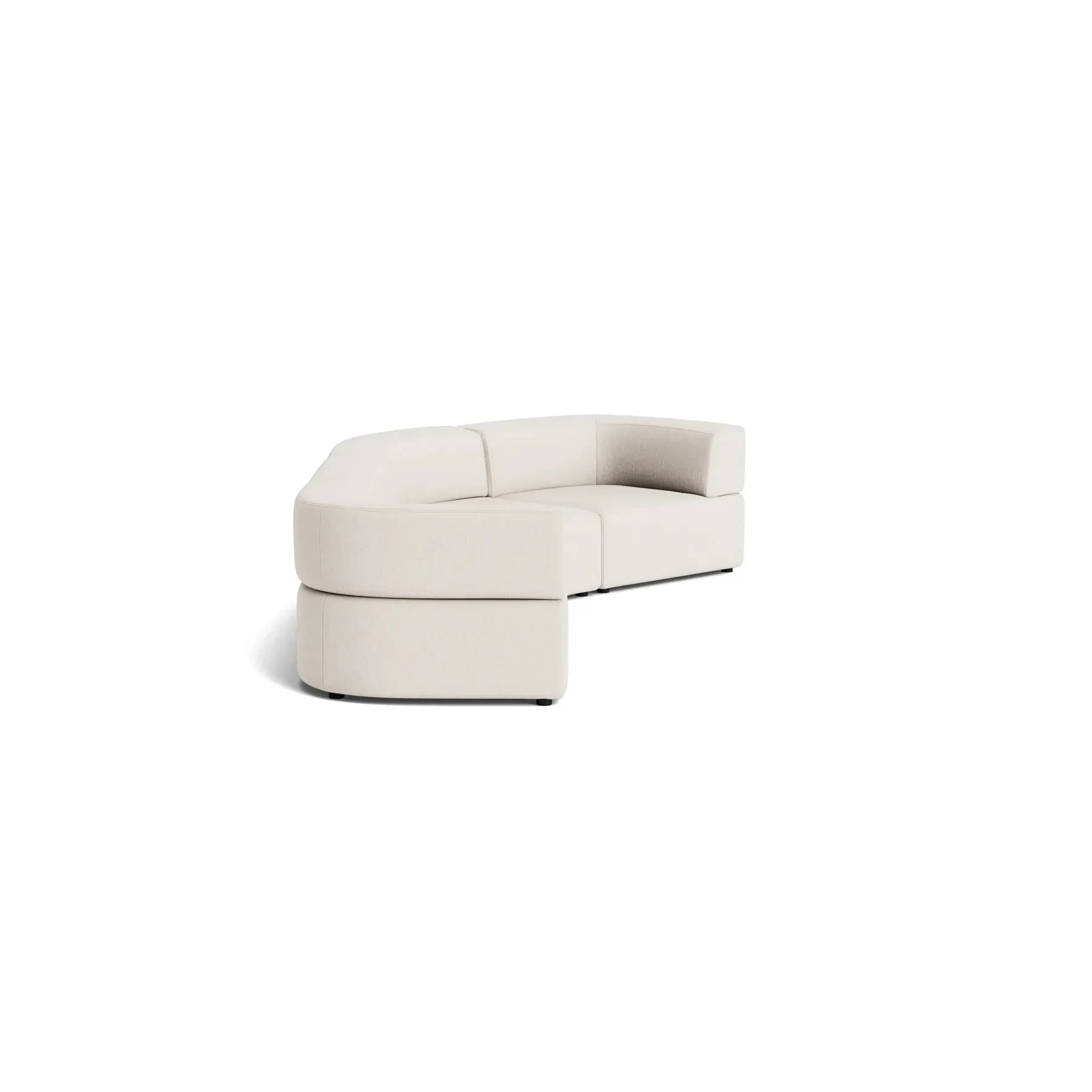 Stretch Closed Angle Sofa - Silex Off White