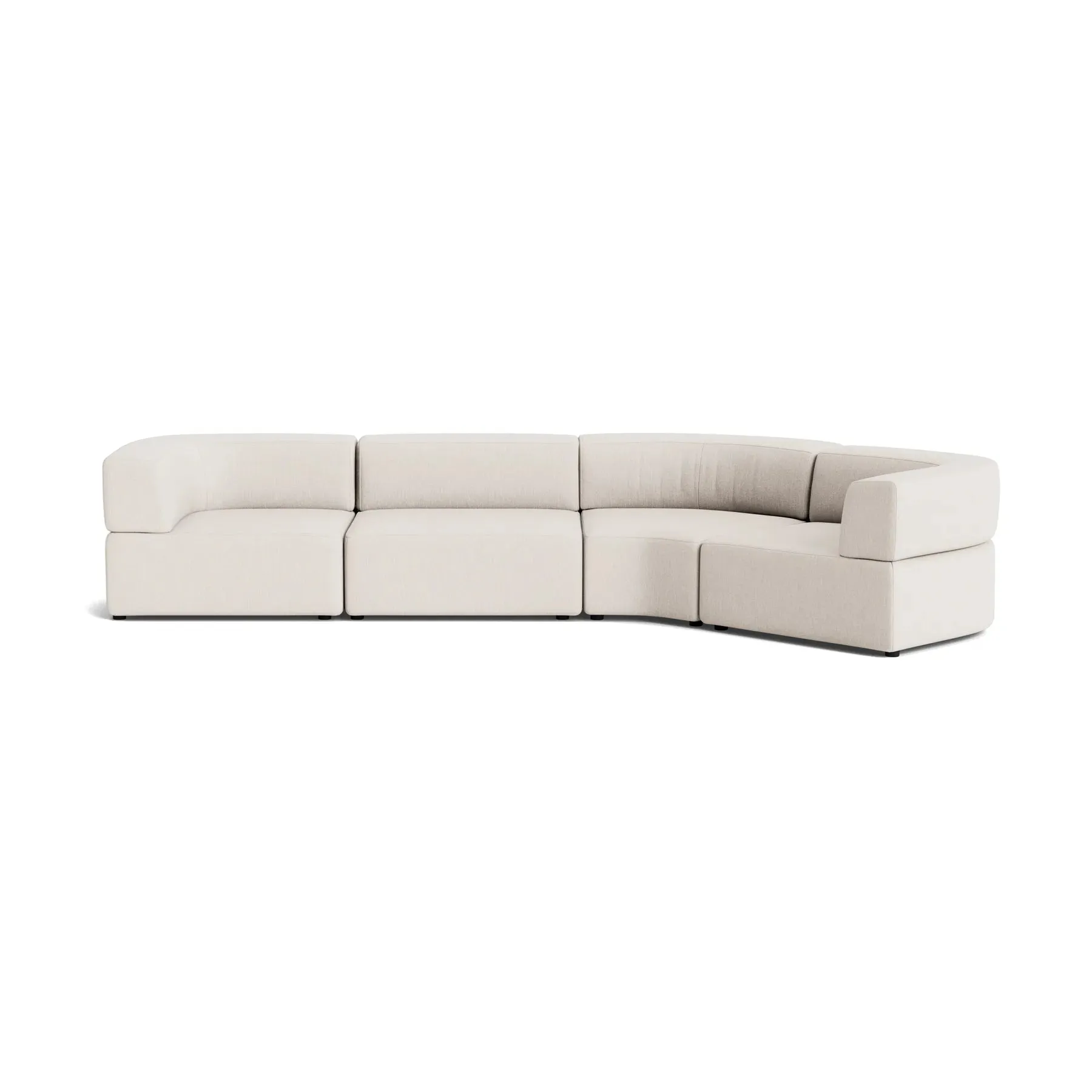 Stretch Closed Angle Sofa - Silex Off White