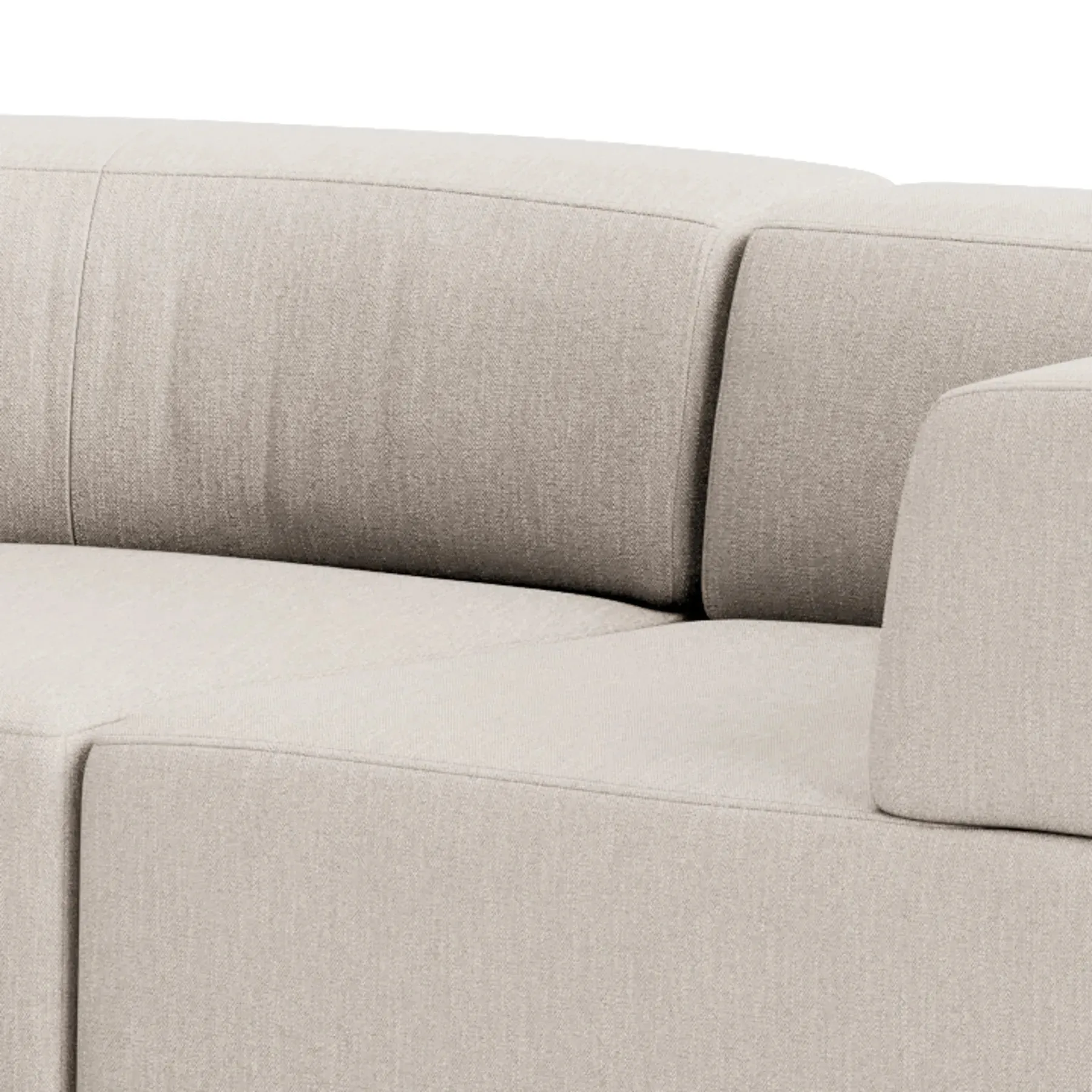 Stretch Closed Angle Sofa - Silex Off White