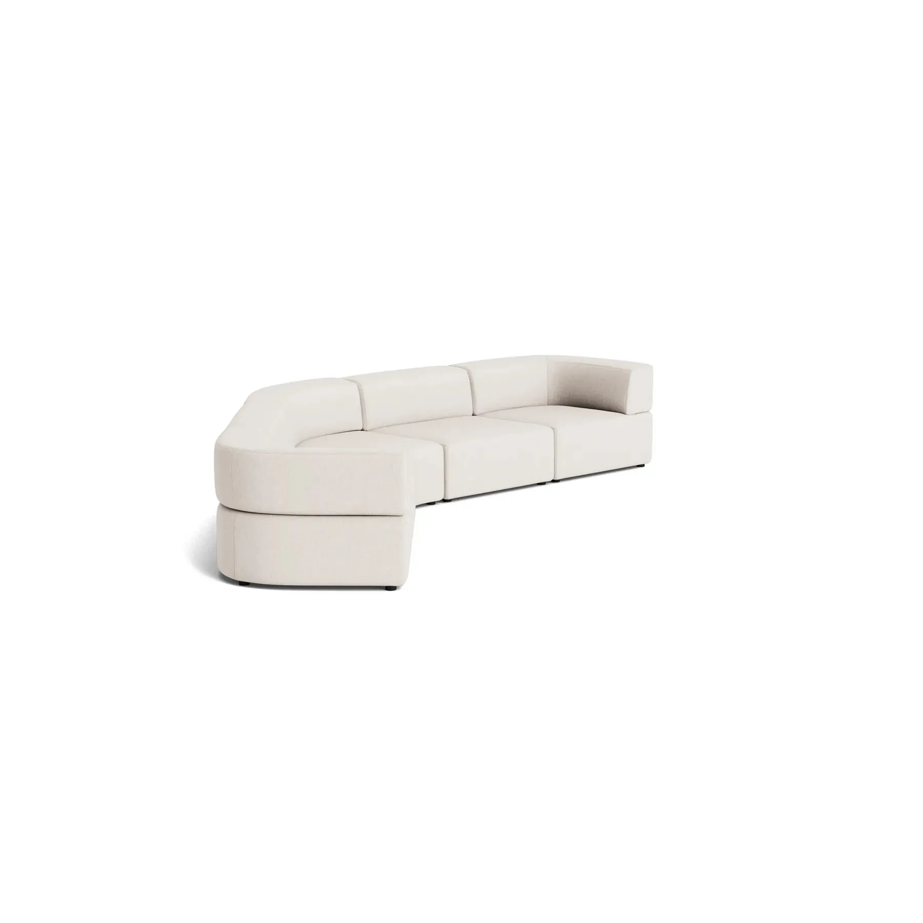 Stretch Large Closed Angle Sofa - Silex Off White