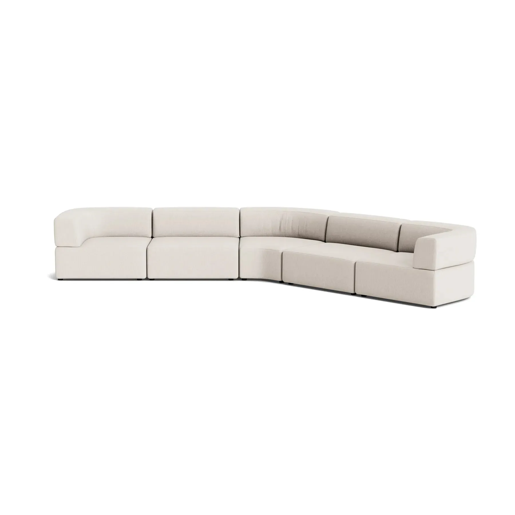 Stretch Large Closed Angle Sofa - Silex Off White