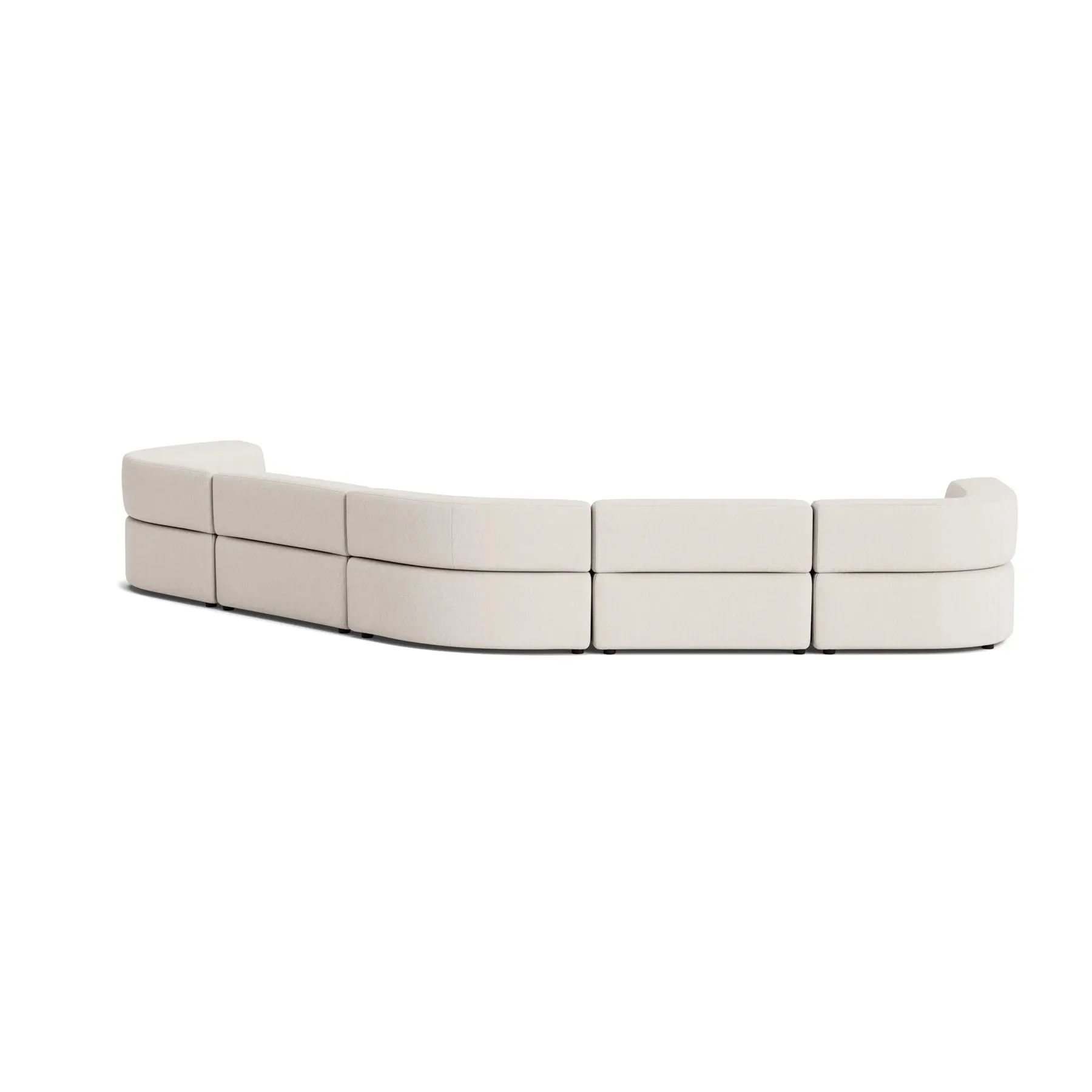 Stretch Large Closed Angle Sofa - Silex Off White