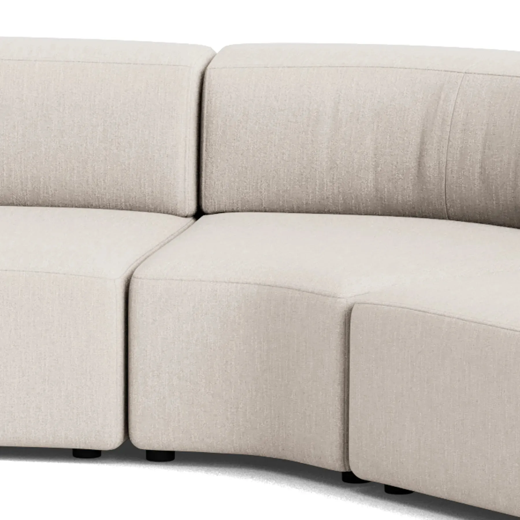 Stretch Large Closed Angle Sofa - Silex Off White