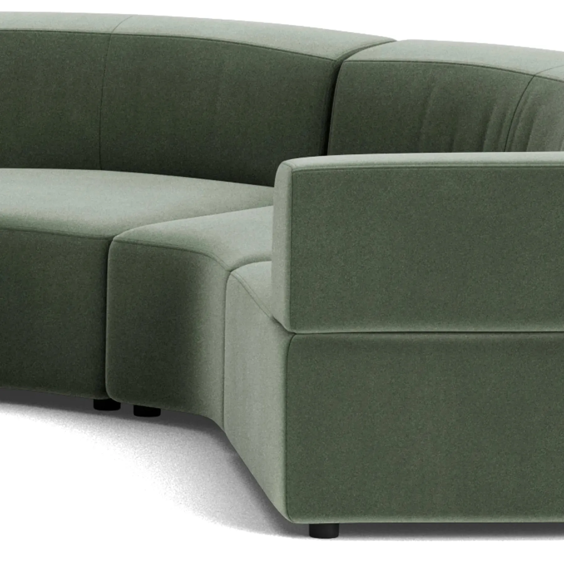 Stretch U Shape Modular Sofa - Opal Ocean