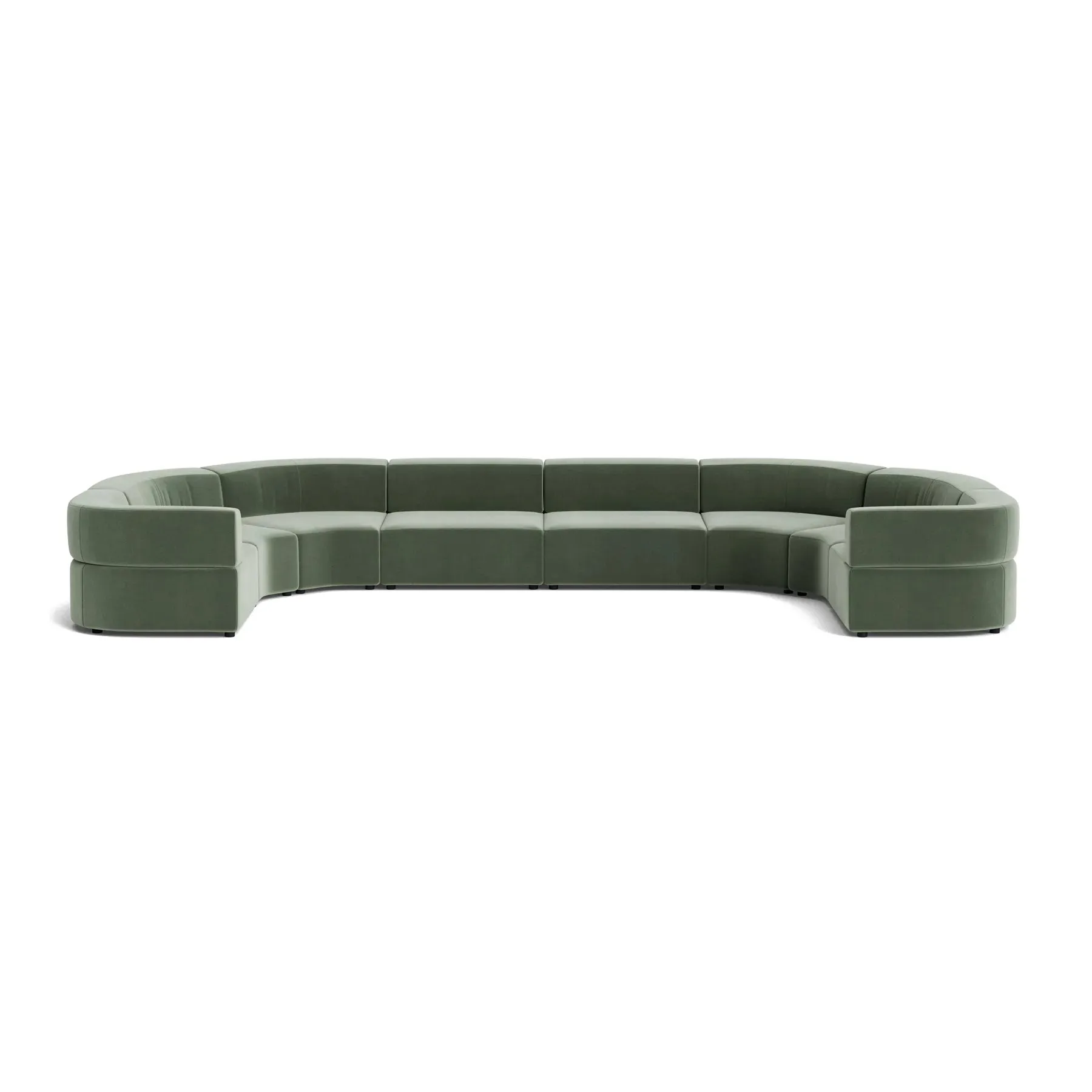 Stretch U Shape Modular Sofa - Opal Ocean