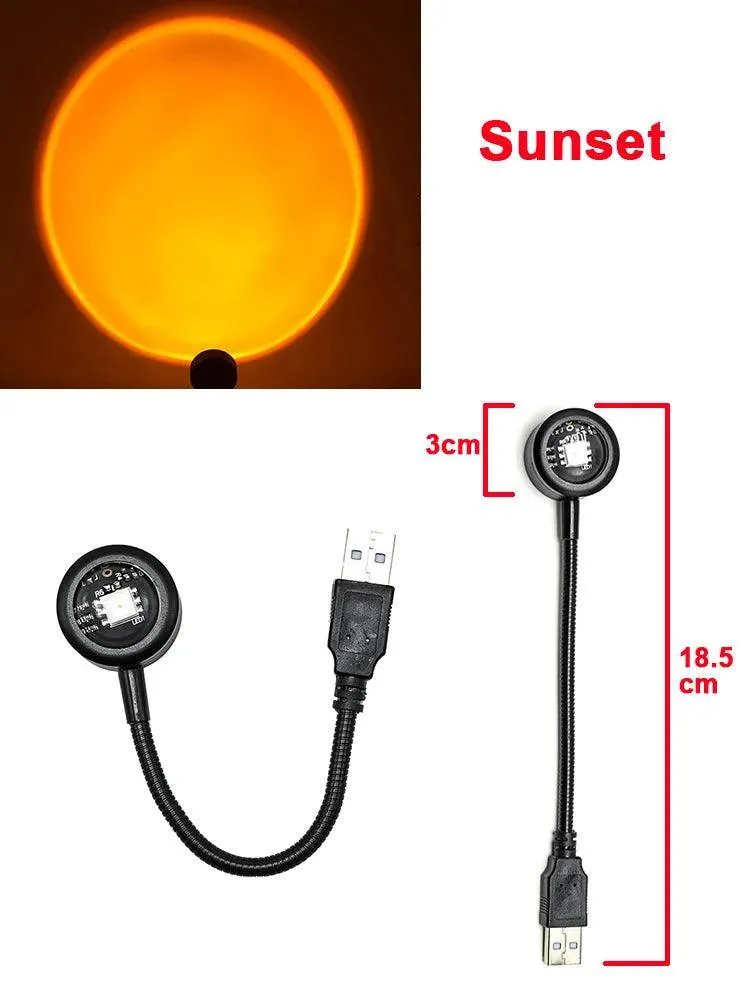 Sunset USB Lamp: Create Cozy Atmosphere with LED Sunset Projection