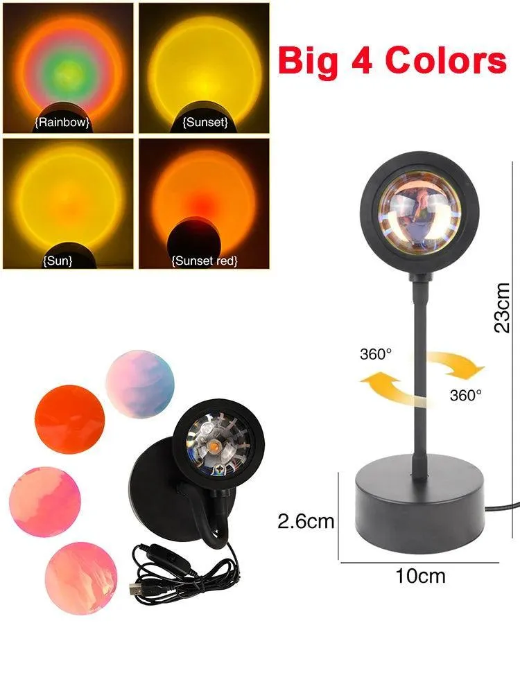 Sunset USB Lamp: Create Cozy Atmosphere with LED Sunset Projection