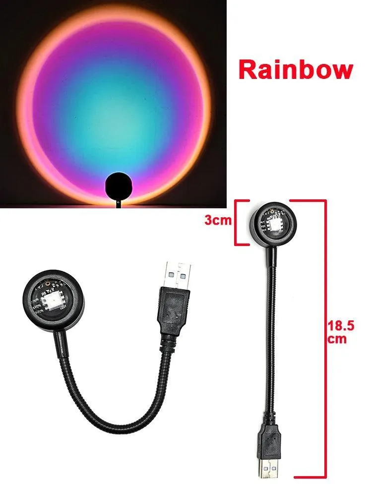 Sunset USB Lamp: Create Cozy Atmosphere with LED Sunset Projection