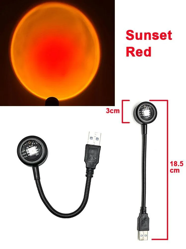 Sunset USB Lamp: Create Cozy Atmosphere with LED Sunset Projection