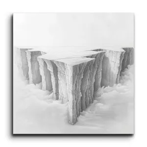 Surreal Jagged Cliffs in Wispy Clouds