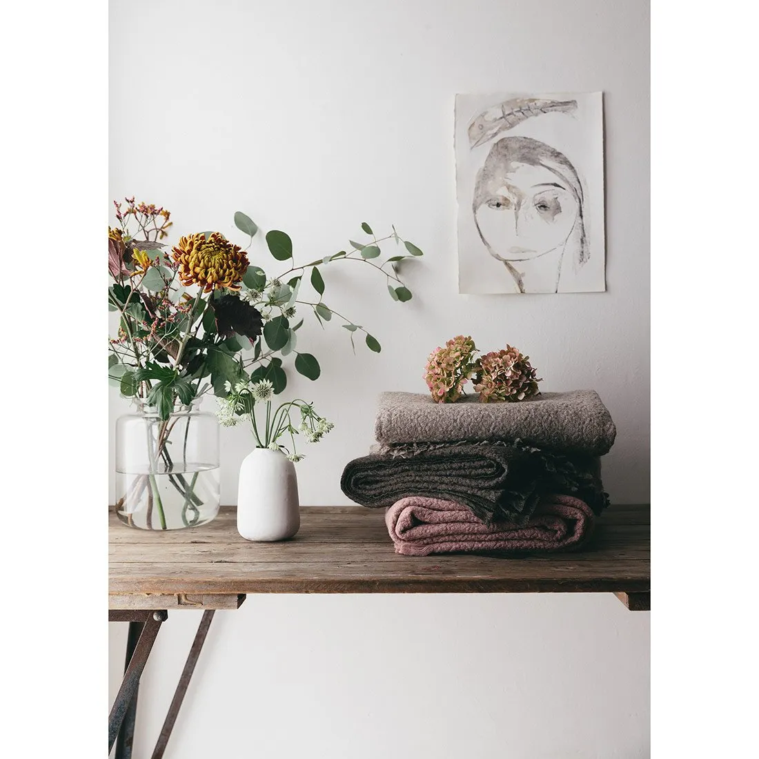 Tea Rose Pure New Wool Blanket