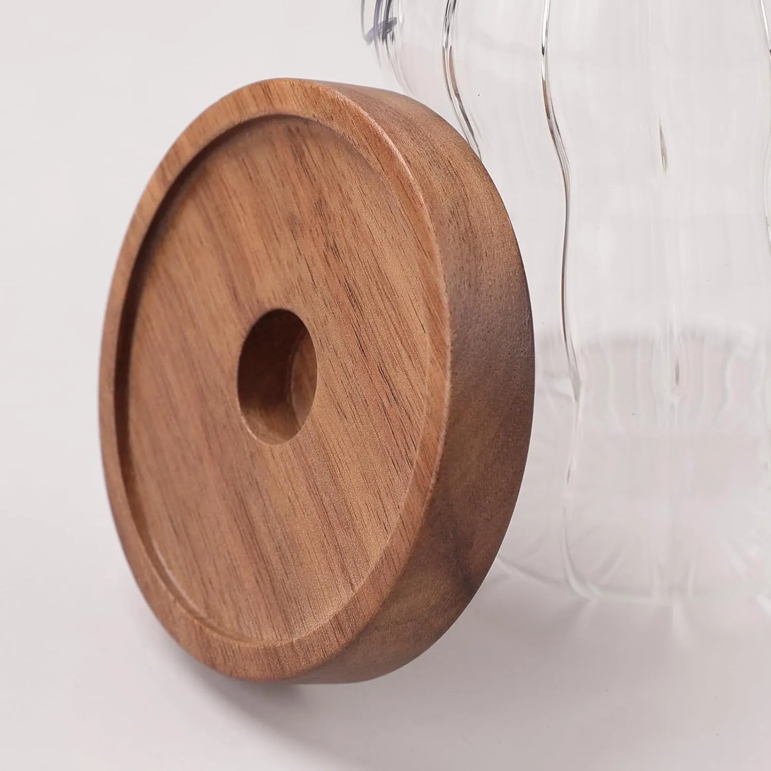 The Better Home Zen Series Borosilicate Containers with Lid 750ml |Container for Kitchen Storage Set | Leakproof, Airtight Storage Jar for Glass Jars with Wooden Lid |Twist Collection Set of 2