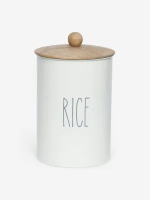 Westside Home Off White Rice Canister with Lid