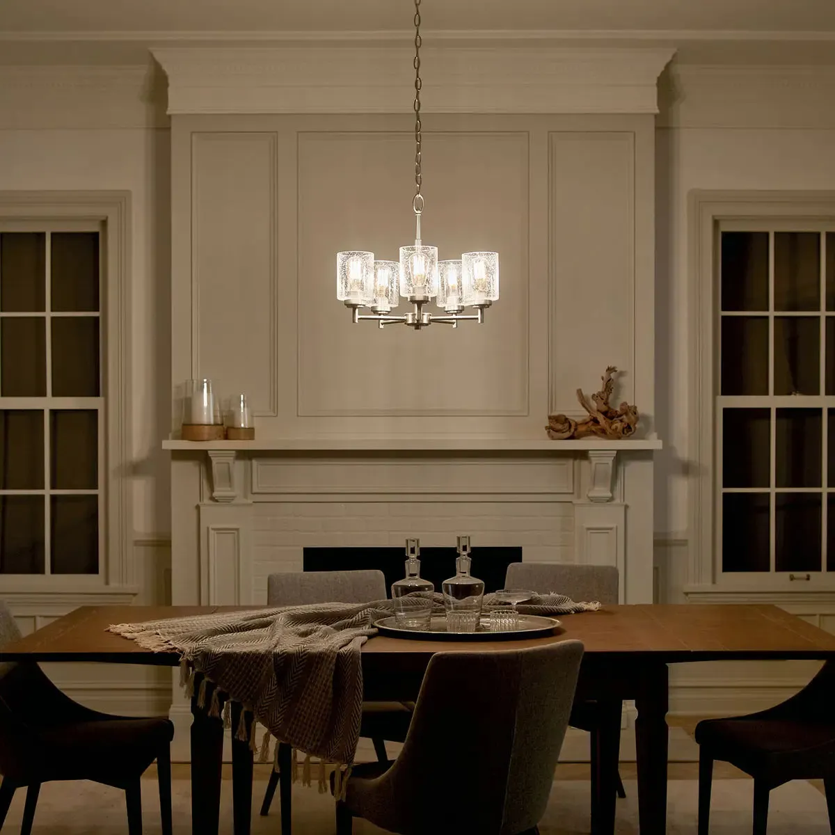 Winslow 20" 5-Light Chandelier, Brushed Nickel Finish