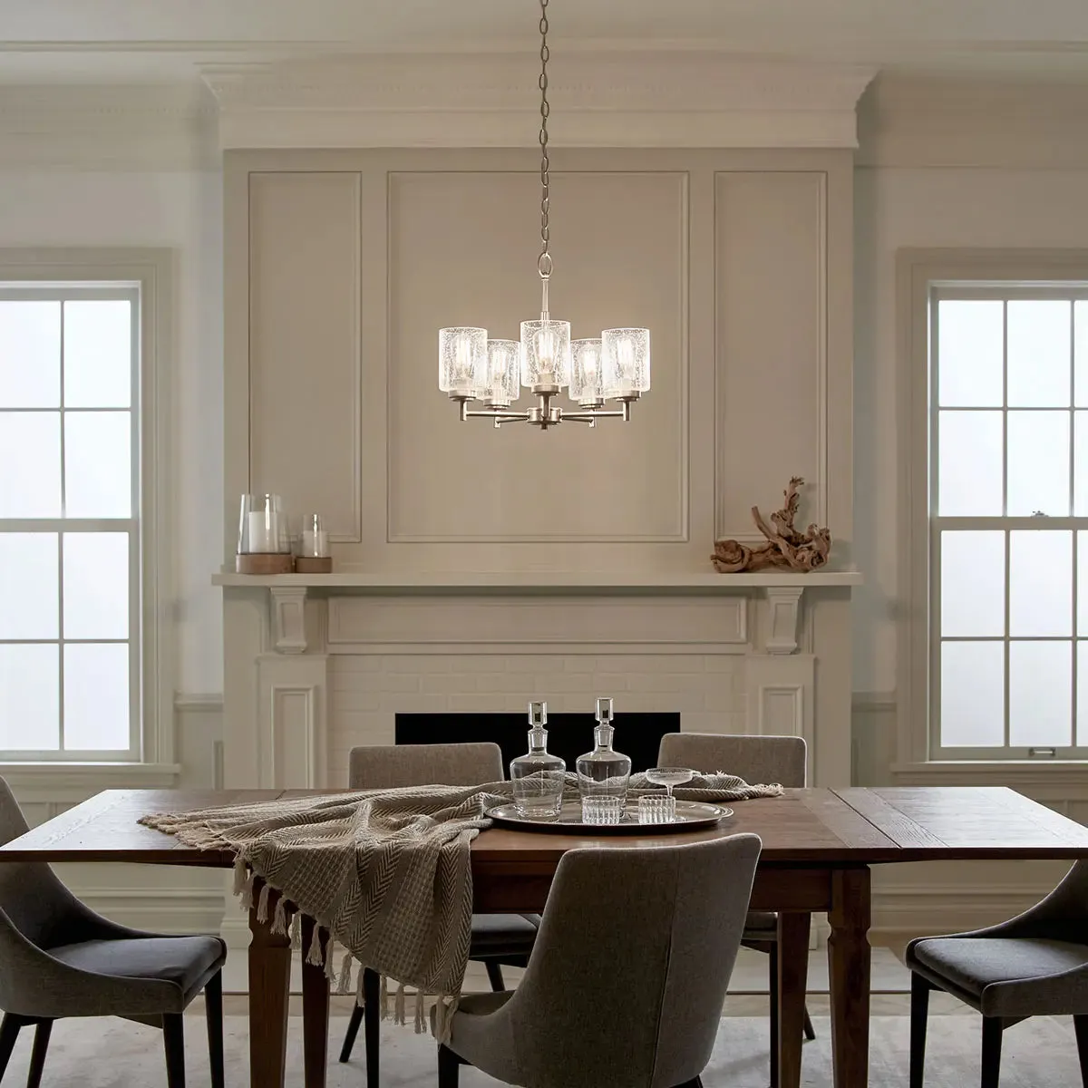 Winslow 20" 5-Light Chandelier, Brushed Nickel Finish
