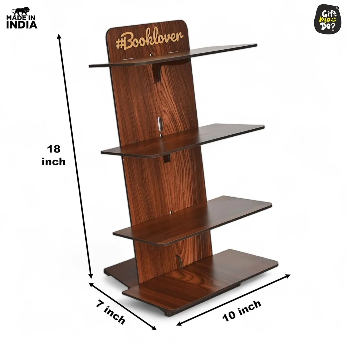 Wooden Bookcase For Home & Office | Space Saving Book Rack | Freestanding Books Holder (DIY)