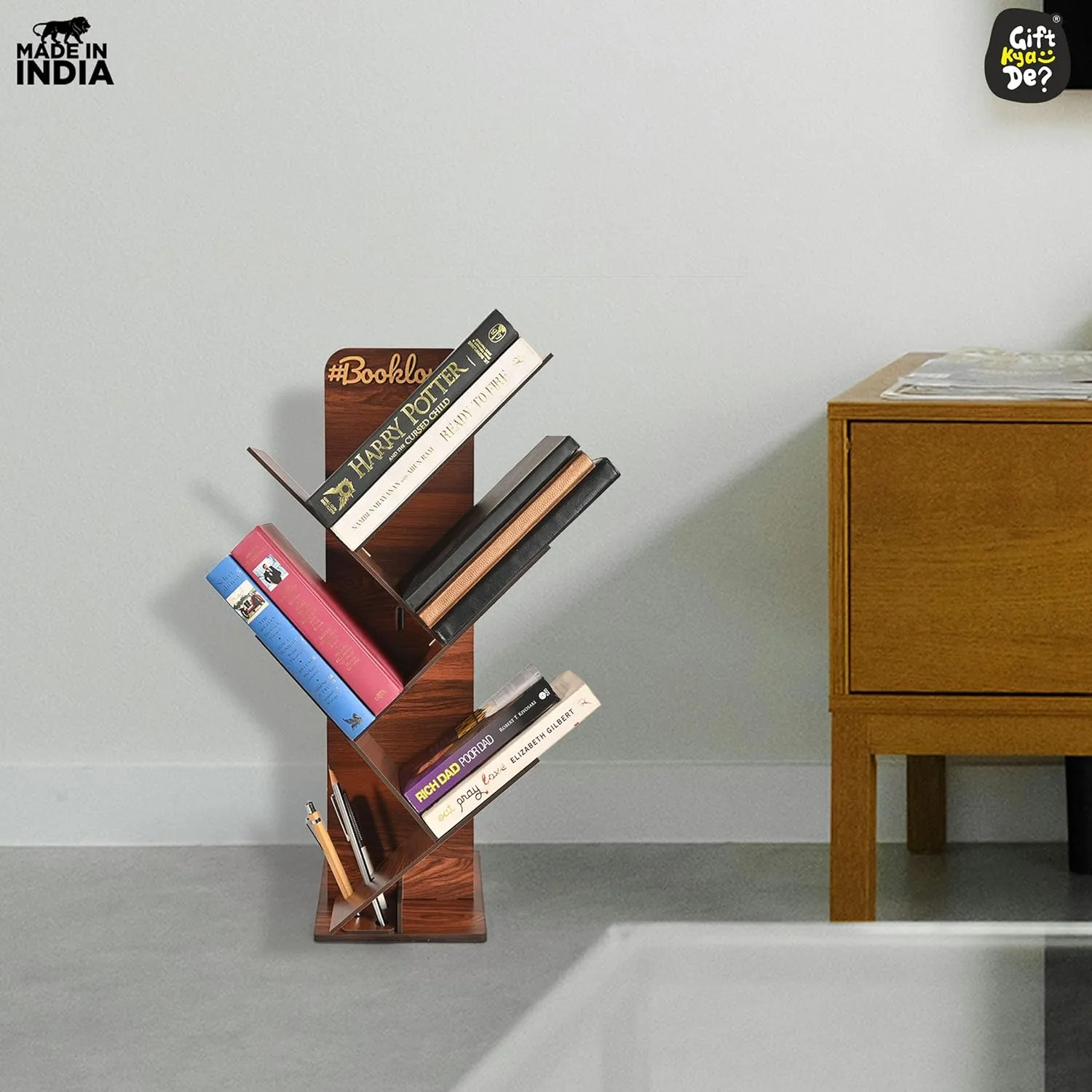 Wooden Bookcase For Home & Office | Space Saving Book Rack | Freestanding Books Holder (DIY)