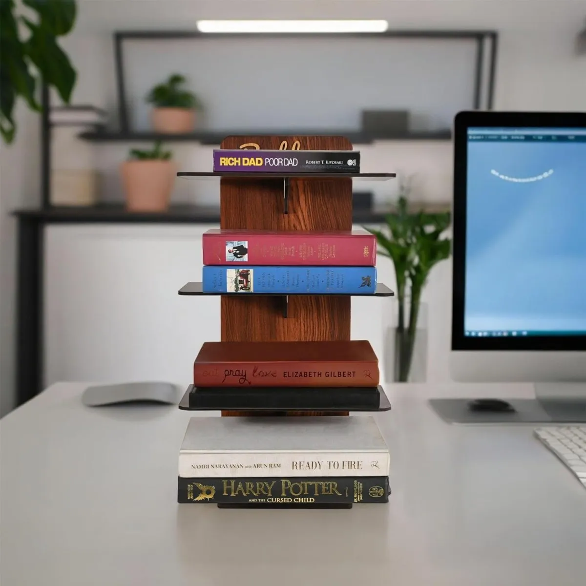 Wooden Bookcase For Home & Office | Space Saving Book Rack | Freestanding Books Holder (DIY)